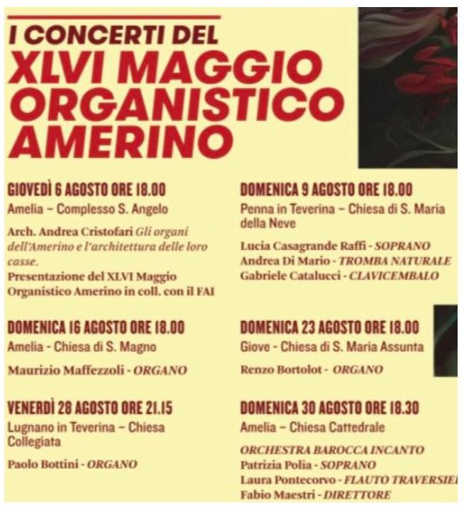 Concerto maggio organistico amerino